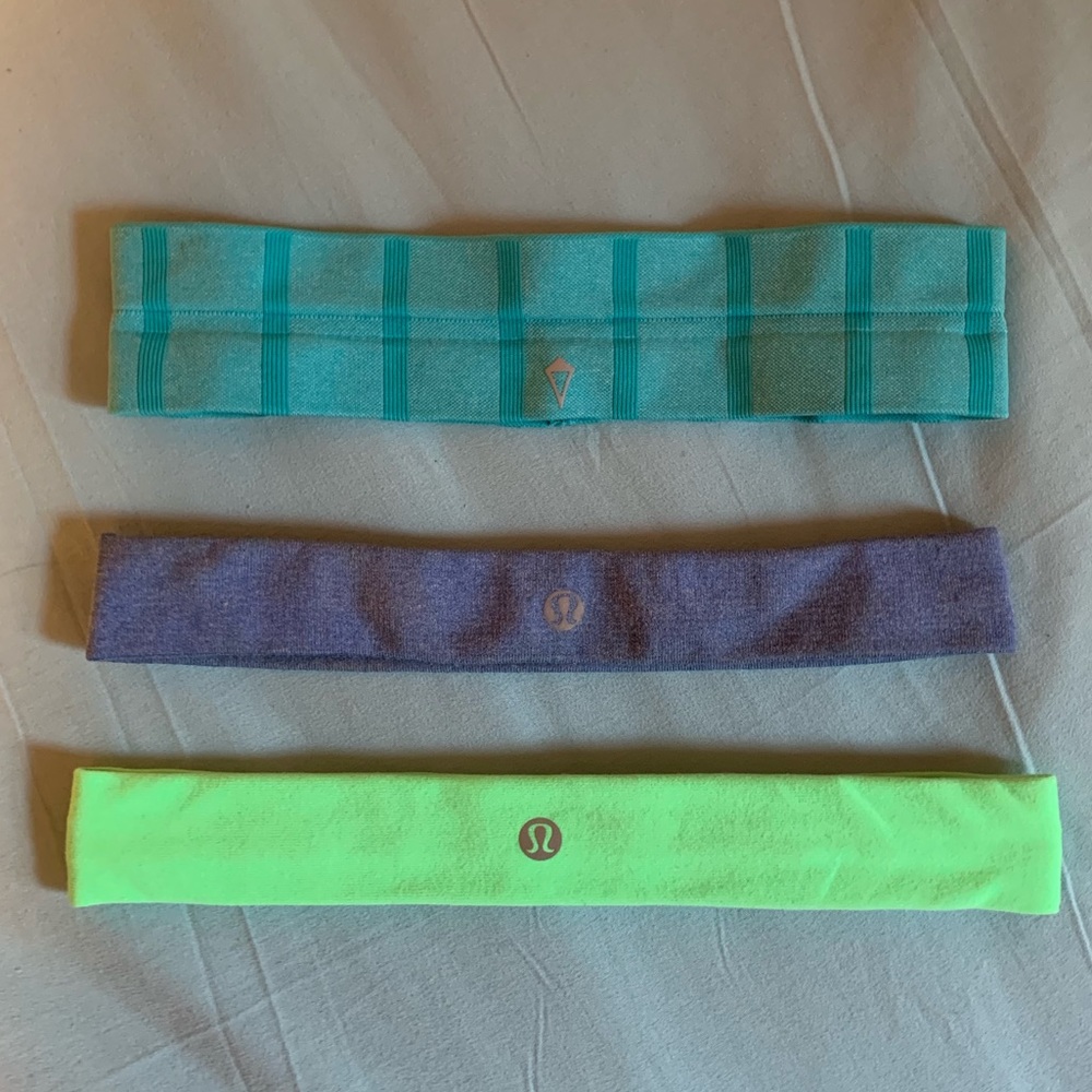 Blue/Purple/Green Lululemon Headband Trio